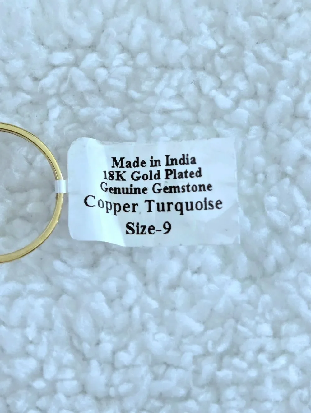 Shivam Misshapened Copper Turquoise Ring💍 - NWT